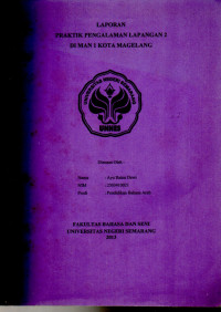 Image of Laporan Praktik Pengalaman Lapangan 2 di MAN 1 Kota Magelang