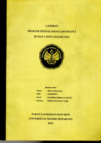 Image of Laporan Praktik Pengalaman Lapangan 2 di MAN 1 Kota Magelang