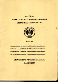 Image of Laporan Praktik Pengalaman Lapangan di MAN 1 Kota Magelang