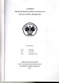Image of Laporan Praktik Pengalaman Lapangan II di MAN kota Magelang